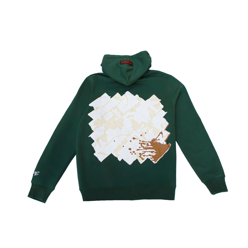 Taped Hoodie Green